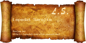 Lepedat Sarolta névjegykártya