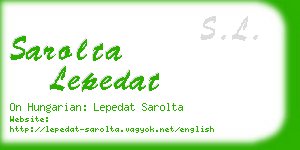 sarolta lepedat business card